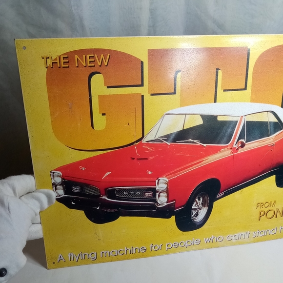 The New Pontiac GTO Single Side Metal Tin Sign - Picture 7 of 13